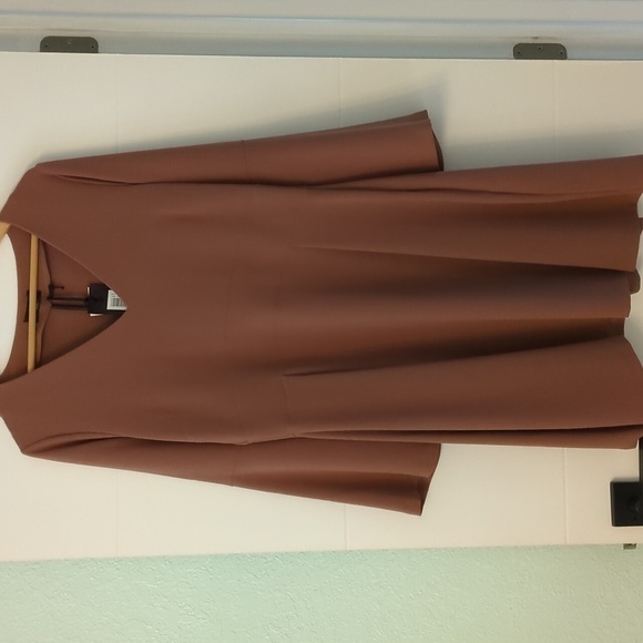 Otto D'Ame Minimalist Career Office Formal A Line Neutral Color dress Size 10 - Picture 1 of 9